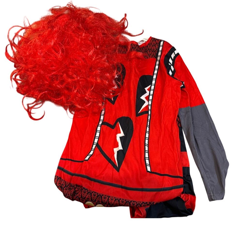 Disney Descendants "Rise of Red" Costume Bodysuit,Red Wig Set Kids XLarge